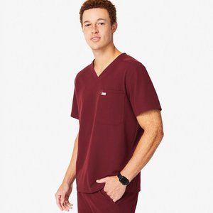 Burgundy FIGS Men Scrubs Set